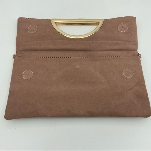 Primadonna Collection Mauve Rose Microsuede Magnetic Closure Clutch Purse - Picture 4 of 10